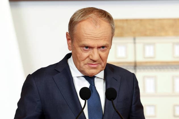 Rome, 7 May 2026: Communications from the two presidents at the end of the summit. Prime Minister Giorgia Meloni welcomes Polish Prime Minister Donald Tusk to Palazzo Chigi for an institutional meeting dedicated to the main European issues and cooperation between Italy and Poland.  Copyright: xmarcoxiacobuccix xipa-agency.netx xmarcoxiacobuccix IPA_Agency_IPA74492303