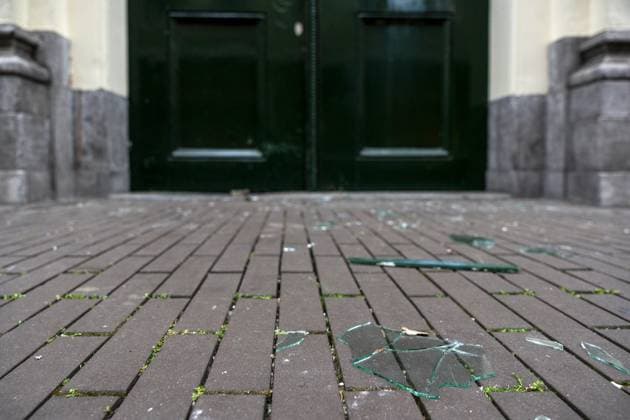 THE HAGUE - An explosion occurred at the D66 party headquarters. The building on Lange Houtstraat in The Hague city center was damaged as a result. LINA SELG ANP netherlands out - belgium out  Copyright: xx x557755126x originalFilename: 557755126.jpg