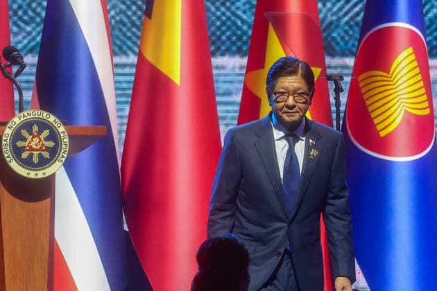 Southeast Asian leaders gather at Opening Ceremony of ASEAN Summit and Related Meetings 2026 CEBU, PHILIPPINES - MAY 8: Philippine President Ferdinand Bongbong Romualdez Marcos Jr. leaves the stage after giving an opening speech, during the official opening ceremony of the 48th ASEAN Summit and Related Meetings, in Cebu, Philippines, on May 8, 2026. Top leaders of ASEAN member states from across Southeast Asia gather to discuss key international and regional issues, including conflict in the Middle East, trade and economic development, fuel and energy crisis, and South China Sea territorial disputes. The summit comes just a few days ahead of a meeting between United States President Donald Trump and Chinese President Xi Jinping, which wil Copyright: x2026xAnadoluxDanielxCengx
