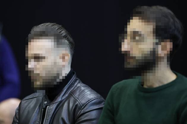 Accused Paolo Falzone and Antonino Falzone pictured during and the trial of P. and A. Falzone, at the Court of Appeal of Mons, on Friday 08 May 2026. The trial of the two men concerns the 2022 tragedy in Strepy-Bracquegnies, where a car plowed into a carnival parade around 5:00. Six people died at the scene, and a seventh months later in the hospital. P. Falzone is charged with seven murder and 81 attempted murder. A. Falzone with failure to render aid to a person in danger.  VIRGINIExLEFOUR 173222357