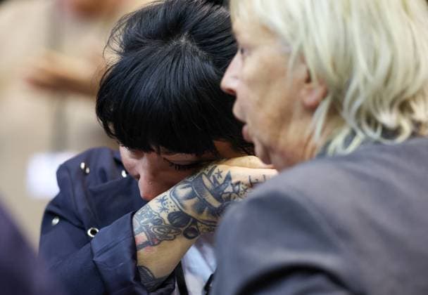 Vicitm Laure Gara cousin Silviia Mangione pictured during the trial of P. and A. Falzone, at the Court of Appeal of Mons, on Friday 08 May 2026. The trial of the two men concerns the 2022 tragedy in Strepy-Bracquegnies, where a car plowed into a carnival parade around 5:00. Six people died at the scene, and a seventh months later in the hospital. P. Falzone is charged with seven murder and 81 attempted murder. A. Falzone with failure to render aid to a person in danger.  VIRGINIExLEFOUR 173222611