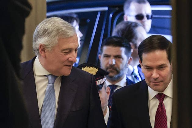 Marco Rubio - Antonio Tajani meeting in Rome ROME, ITALY, MAY 08: Italy’s Foreign minister Antonio Tajani (L) welcomes U.S. Secretary of State Marco Rubio (R) at the Farnesina, Italian Foreign ministry headquarters, in Rome, Italy, on May 08, 2026. Riccardo De Luca Anadolu Rome Italy. Editorial use only. Please get in touch for any other usage.  Copyright: x2026xAnadoluxRiccardoxDexLucax