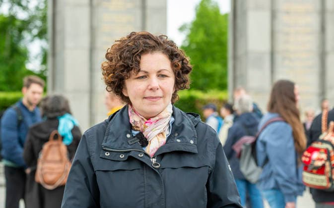 Amira Mohamed Ali EUR, Deutschland, Berlin, 08.05.2026: Der Berliner Landesverband des BSW gedenkt mit der Parteivorsitzenden Amira Mohamed Ali (BSW) am sowjetischen Ehrenmal im Tiergarten den Tag der Befeiung zum Weltkriegsende1945.