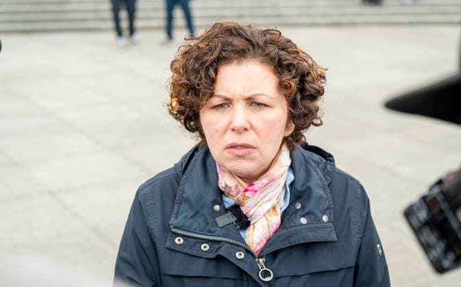 Amira Mohamed Ali EUR, Deutschland, Berlin, 08.05.2026: Der Berliner Landesverband des BSW gedenkt mit der Parteivorsitzenden Amira Mohamed Ali (BSW) am sowjetischen Ehrenmal im Tiergarten den Tag der Befeiung zum Weltkriegsende1945.