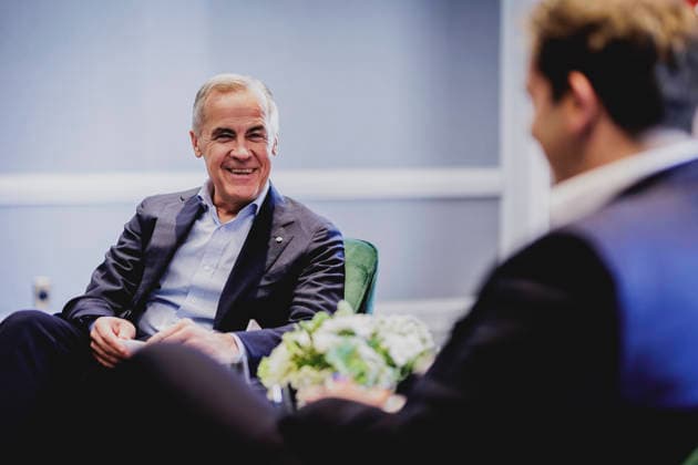 (R-L) Lars Klingbeil, Bundesminister der Finanzen, trifft Mark Carney, Ministerpraesident von Kanada, zu einem Gespraech in Toronto, 09.05.2026. Fotografiert im Auftrag des Bundesministeriums der Finanzen. Toronto Kanada Copyright: xFlorianxGaertner BMFx