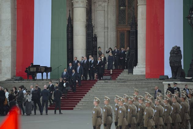 Lawmakers attend the inaugural session of the Hungarian Parliament BUDAPEST, HUNGARY - MAY 9: Members of the newly formed Hungarian government step out from the Parliament after today s inaugural session of the Hungarian Parliament, in Budapest, Hungary on 9 May 2026. Magyar Peter’s center-right Tisza party secured a decisive victory in the April 12 elections, winning 141 of the 199 parliamentary seats. Robert Nemeti Anadolu Budapest Hungary. Editorial use only. Please get in touch for any other usage.  Copyright: x2026xAnadoluxRobertxNemetix