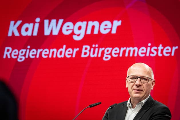 Kai Wegner, Regierender Bürgermeister Berlin, während seiner Grußrede zur Eröffnung des Bundeskongresses;DGB Bundeskongress 2026 in Berlin - Deutscher Gewerkschaftsbund, Berlin Berlin Deutschland Hotel Estrel