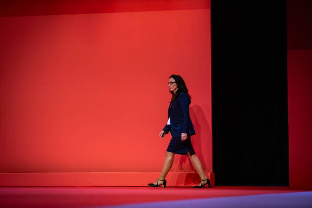 Yasmin Fahimi zur Eröffnung des Bundeskongresses auf der Bühne;DGB Bundeskongress 2026 in Berlin - Deutscher Gewerkschaftsbund, Berlin Berlin Deutschland Hotel Estrel