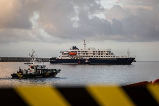 Hantavirus-hit cruise ship reaches Spanish Port of Tenerife as evacuation begins TENERIFE, SPAIN - MAY 10: The HV Hondius approaches the Port of Granadilla, carrying her passengers on board at Granadilla Port in Tenerife, Canary Islands Spain on May 10, 2026. Cruise ship affected by a hantavirus outbreak arrived off Spain’s Tenerife Island, where passengers and crew are set to disembark and return to their home countries Andres Gutierrez Anadolu Tenerife Spain. Editorial use only. Please get in touch for any other usage.  Copyright: x2026xAnadoluxAndresxGutierrezx