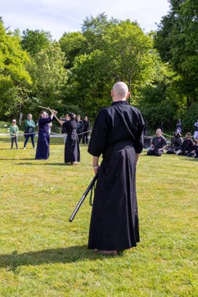 Traditionelles Japanisches Frühlingsfest im Botanischen Garten Augsburg. Das Event im Rahmen des 90-jährigen Garten-Jubiläums