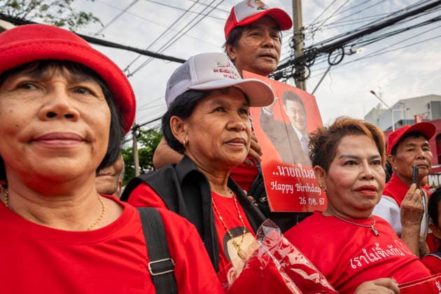 May 11, 2026, Bangkok, Bangkok, Thailand: Supporters of former Thai Prime Minister Thaksin Shinawatra rally outside Klong Prem Central Prison in Bangkok, Thailand, on May 11, 2026, as they await his expected release on parole after he served two-thirds of a one-year sentence. Thaksin, who led the country from 2001 until he was ousted in a 2006 military coup, was convicted on corruption charges in 2023 and sentenced to eight years in prison, later reduced to one year by royal pardon. His case prompted renewed controversy after he initially served most of his sentence in a luxury ward at ThailandÃ¢â‚¬â ¢s Police General Hospital before being returned to prison. Bangkok Thailand  - ZUMAt128 20260511_zap_t128_004 Copyright: xAdryelxTalamantesx