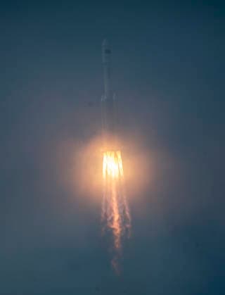 WENCHANG, CHINA - MAY 11: A Long March 7 carrier rocket carrying the Tianzhou-10 cargo craft blasts off from Wenchang Spacecraft Launch Site on May 11, 2026 in Wenchang, Hainan Province of China. China launched the cargo craft Tianzhou-10 from the Wenchang Spacecraft Launch Site on the morning of May 11 to deliver supplies for its orbiting Tiangong space station.  Copyright: xVCGx 111640600310