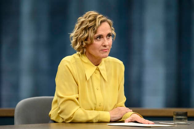 im Bild v.l.: Caren Miosga, GER, Berlin, Studio, zu Gast bei - Caren Miosga, Polittalk, TV, Format, Aufzeichnung, aufgezeichnet, Das Erste, aus Adlershof - am Studio 20, Thema: Wie will die SPD Vertrauen zurückgewinnen, Frau Schwesig? 10.05.2026 Copyright: HMBxMedia UwexKoch