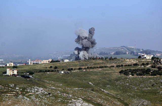 Smoke rises after Israeli strike in Lebanon NABATIEH, LEBANON - MAY 11: Smoke rises from the area following an Israeli strike on the towns of Yahmar al-Shakif and Arnun in Nabatieh province in southern Lebanon on May 11, 2026. Israeli forces continued air and artillery strikes on towns in southern Lebanon despite the ceasefire. Ramiz Dallah Anadolu Nabatieh Lebanon. Editorial use only. Please get in touch for any other usage.  Copyright: x2026xAnadoluxRamizxDallahx