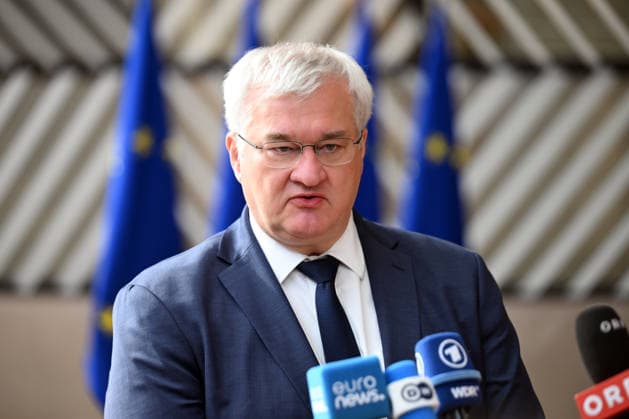 Foreign Affairs Council in Brussels BRUSSELS, BELGIUM - MAY 11: Ukrainian Foreign Minister Andrii Sybiha speaks to press ahead of Foreign Affairs Council which will focus on Western Balkans, Ukraine and Syria, in Brussels, Belgium on May 11, 2026. Dursun Aydemir Anadolu Brussels Belgium. Editorial use only. Please get in touch for any other usage.  Copyright: x2026xAnadoluxDursunxAydemirx
