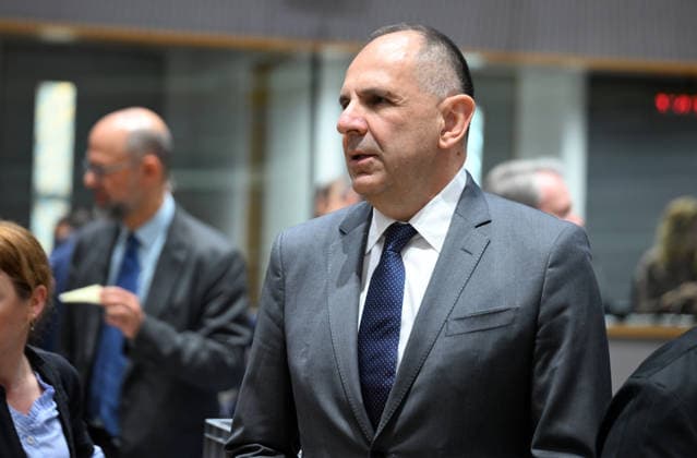 Foreign Affairs Council in Brussels BRUSSELS, BELGIUM - MAY 11: Greek Foreign Minister Giorgos Gerapetritis attends the Foreign Affairs Council, which will focus on Western Balkans, Ukraine and Syria, in Brussels, Belgium on May 11, 2026. Dursun Aydemir Anadolu Brussels Belgium. Editorial use only. Please get in touch for any other usage.  Copyright: x2026xAnadoluxDursunxAydemirx