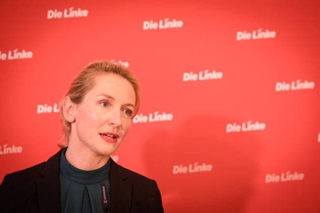 Berlin, Pressekonferenz Die Linke mit Ines Schwerdtner Pressekonferenz der Partei Die Linke mit Ines Schwerdtner (Ko-Vorsitzende Die Linke) zu aktuellen politischen Themen am 11.05.2026 im Karl-Liebknecht-Haus in Berlin. Berlin Karl-Liebknecht-Haus Berlin Deutschland