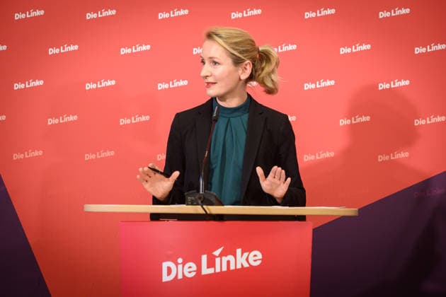 Berlin, Pressekonferenz Die Linke mit Ines Schwerdtner Pressekonferenz der Partei Die Linke mit Ines Schwerdtner (Ko-Vorsitzende Die Linke) zu aktuellen politischen Themen am 11.05.2026 im Karl-Liebknecht-Haus in Berlin. Berlin Karl-Liebknecht-Haus Berlin Deutschland