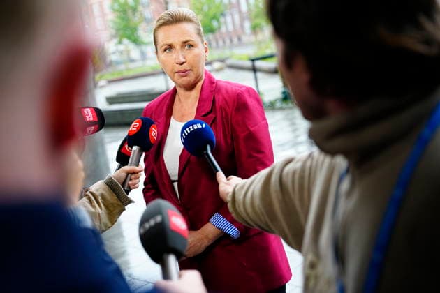 Denmark government negotiations Acting Danish Prime Minister Mette Frederiksen arrives for a meeting with appointed royal investigator Troels Lund Poulsen on negotiations to form a government, in Copenhagen, Denmark, Monday, May 11, 2026. (Photo: Mads Claus Rasmussen Scanpix 2026) , Copenhagen Denmark Copyright: MadsxClausxRasmussenx spdk20260511-135923-L