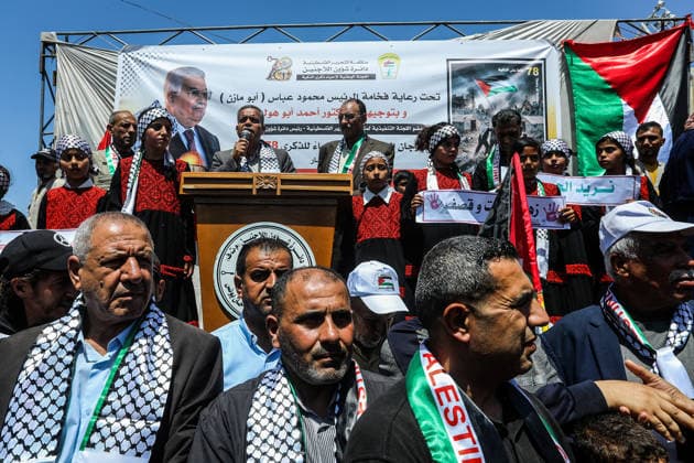 Palestinians attend the National Return Festival held within the 78th anniversary of the Nakba KHAN YUNIS, GAZA, PALESTINE - MAY 11: Palestinians gather to attend the ‘National Return Festival’ organized by the Department of Refugee Affairs affiliated with the Palestine Liberation Organization to commemorate the 78th anniversary of the Nakba in Khan Yunis, Gaza, Palestine on May 11, 2026. Abed Rahim Khatib Anadolu Khan Yunis Gaza. Editorial use only. Please get in touch for any other usage.  Copyright: x2026xAnadoluxAbedxRahimxKhatibx