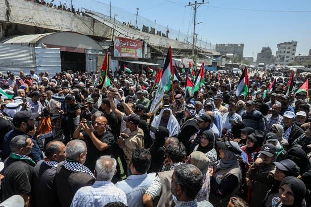 Palestinians attend the National Return Festival held within the 78th anniversary of the Nakba KHAN YUNIS, GAZA, PALESTINE - MAY 11: Palestinians gather to attend the ‘National Return Festival’ organized by the Department of Refugee Affairs affiliated with the Palestine Liberation Organization to commemorate the 78th anniversary of the Nakba in Khan Yunis, Gaza, Palestine on May 11, 2026. Abed Rahim Khatib Anadolu Khan Yunis Gaza. Editorial use only. Please get in touch for any other usage.  Copyright: x2026xAnadoluxAbedxRahimxKhatibx
