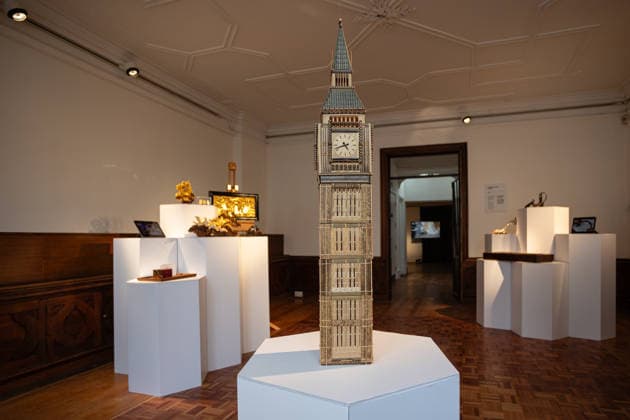 London Craft Week: Bamboo Replica of Big Ben at Royal Society of Sculptors, London, UK 11 May 2026 Bamboo replica of Big Ben on display at the Royal Society of Sculptors, London, UK, on 11 May 2026, during London Craft Week. The 74cm tower is the work of young Hong Kong contemporary artist InkgÅ Lam, crafted using a century-old bamboo technique originally developed for making traditional steamers, and is presented as part of the Crafts on Peel exhibition showcasing master artisans and rising makers from across Greater China., Credit:Pete Speller Avalon  Copyright: xPetexSpellerx xAvalonx 1098119176