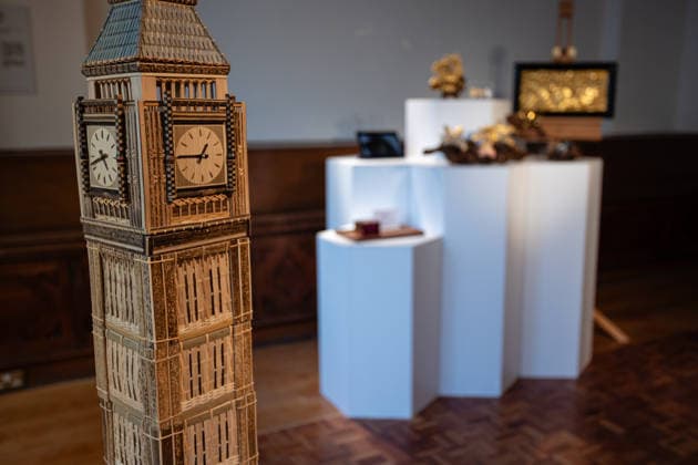 London Craft Week: Bamboo Replica of Big Ben at Royal Society of Sculptors, London, UK 11 May 2026 Bamboo replica of Big Ben on display at the Royal Society of Sculptors, London, UK, on 11 May 2026, during London Craft Week. The 74cm tower is the work of young Hong Kong contemporary artist InkgÅ Lam, crafted using a century-old bamboo technique originally developed for making traditional steamers, and is presented as part of the Crafts on Peel exhibition showcasing master artisans and rising makers from across Greater China., Credit:Pete Speller Avalon  Copyright: xPetexSpellerx xAvalonx 1098119186