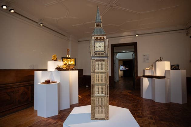 London Craft Week: Bamboo Replica of Big Ben at Royal Society of Sculptors, London, UK 11 May 2026 Bamboo replica of Big Ben on display at the Royal Society of Sculptors, London, UK, on 11 May 2026, during London Craft Week. The 74cm tower is the work of young Hong Kong contemporary artist InkgÅ Lam, crafted using a century-old bamboo technique originally developed for making traditional steamers, and is presented as part of the Crafts on Peel exhibition showcasing master artisans and rising makers from across Greater China., Credit:Pete Speller Avalon  Copyright: xPetexSpellerx xAvalonx 1098119224