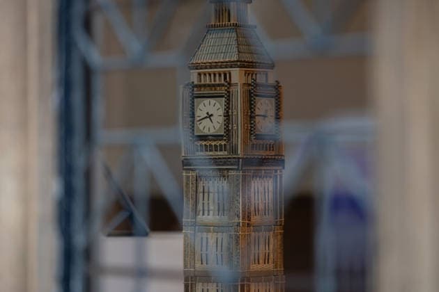 London Craft Week: Bamboo Replica of Big Ben at Royal Society of Sculptors, London, UK 11 May 2026 Bamboo replica of Big Ben on display at the Royal Society of Sculptors, London, UK, on 11 May 2026, during London Craft Week. The 74cm tower is the work of young Hong Kong contemporary artist InkgÅ Lam, crafted using a century-old bamboo technique originally developed for making traditional steamers, and is presented as part of the Crafts on Peel exhibition showcasing master artisans and rising makers from across Greater China., Credit:Pete Speller Avalon  Copyright: xPetexSpellerx xAvalonx 1098119376