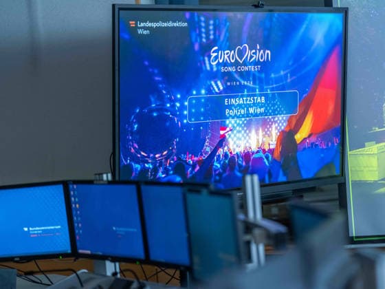 20260511 Lokalaugenschein im ESC-Einsatzstab der Landespolizeidirektion Wien WIEN, OESTERREICH - MAI 11: Zentral beim Lokalaugenschein - im ESC-Einsatzstab der Landespolizeidirektion Wien in der Landespolizeidirektion Wien am 11. Mai 2026 in Wien, Oesterreich. 260511_SEPA_10_031 Copyright: xMichaelxIndrax SEPAxMedia
