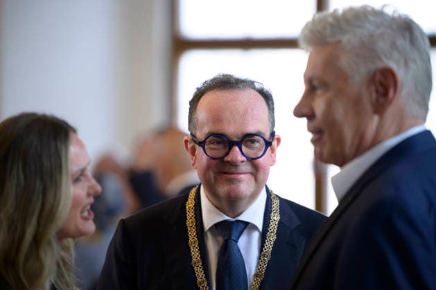 v.l. Clemens Baumgärtner und Dieter Reiter - Festliche Eröffnungssitzung des Stadtrats der Landeshauptstadt München - Amtperiode 2026 bis 2032 im Festsaal des alten Rathaus, München 11.05.2026