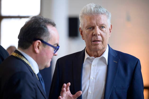 v.l. Clemens Baumgärtner und Dieter Reiter - Festliche Eröffnungssitzung des Stadtrats der Landeshauptstadt München - Amtperiode 2026 bis 2032 im Festsaal des alten Rathaus, München 11.05.2026
