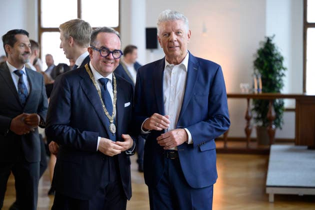 v.l. Clemens Baumgärtner und Dieter Reiter - Festliche Eröffnungssitzung des Stadtrats der Landeshauptstadt München - Amtperiode 2026 bis 2032 im Festsaal des alten Rathaus, München 11.05.2026