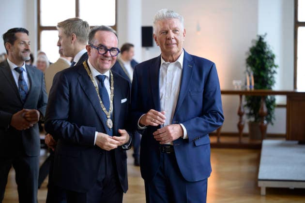 v.l. Clemens Baumgärtner und Dieter Reiter - Festliche Eröffnungssitzung des Stadtrats der Landeshauptstadt München - Amtperiode 2026 bis 2032 im Festsaal des alten Rathaus, München 11.05.2026