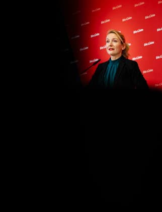 Ines Schwerdtner, Vorsitzende der Partei Die Linke, aufgenommen im Rahmen einer Pressekonferenz in Berlin, 11.05.2026. Berlin Deutschland Copyright: xYonaxElsnerx