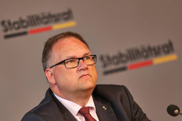 Berlin, Deutschland, 11.05.2026: Bundesrat: Pressekonferenz zur 35. Sitzung des Stabilitätsrat: Bremens Finanzsenator Björn Fecker (Grüne) Copyright: xdtsxNachrichtenagenturx dts_118636