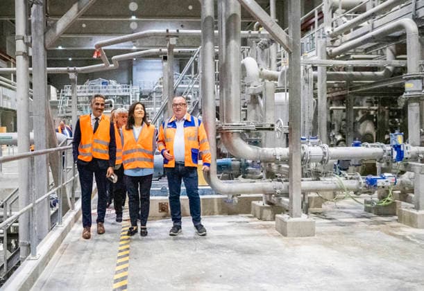 Katherina Reiche (CDU), Bundesministerin fuer Wirtschaft und Energie, aufgenommen im Rahmen eines Besuchs in einem Papierwerk von LEIPA Georg Leinfelder GmbH in Schwedt, 11.05.2026. Fotografiert im Auftrag des BMWE Schwedt Deutschland Copyright: xJulianexSonntag BMWEx