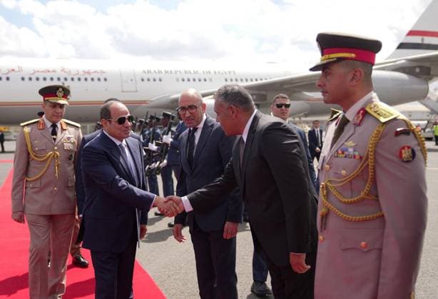 Egyptian President Abdel Fattah al-Sisi arrives at Jomo Kenyatta International Airport in Nairobi to participate Egyptian President Abdel Fattah al-Sisi arrives at Jomo Kenyatta International Airport in Nairobi to participate in the Africa-France Summit. He is received by Kenyan officials and Egyptian diplomats in Nairobi, Kenya, on May 11, 2026. Photo by Egyptian President Office apaimages Cairo Cairo Egypt 110526_Kenyan_EPO_00(3) Copyright: xapaimagesxEgyptianxPresidentxOfficex xapaimagesx