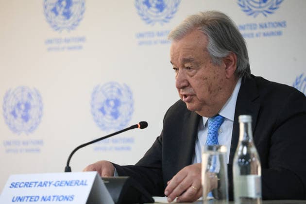 UN Secretary-General Antonio Guterres attends groundbreaking ceremony in Nairobi NAIROBI, KENYA - MAY 11: United Nations Secretary-General Antonio Guterres attends the groundbreaking ceremony for a new 340 million dollar complex at the United Nations headquarters in Nairobi, Kenya, on May 11, 2026. Guterres and Ruto laid the foundation stone for a new conference facility and inaugurated modern office buildings as part of one of the UN’s largest infrastructure investments in Africa outside peacekeeping operations. Lucas Mukasa Anadolu Nairobi Kenya. Editorial use only. Please get in touch for any other usage.  Copyright: x2026xAnadoluxLucasxMukasax