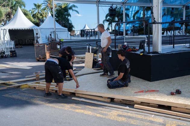 Cannes - Preparations General views of preparations on the Croisette during the 79th annual Cannes Film Festival on May 11, 2026 in Cannes, France. Photo by LounisPhotography ABACAPRESS.COM Cannes France  Copyright: xLounisPhotography ABACAx