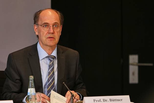 Berlin, Deutschland, 11.05.2026: Bundesrat: Pressekonferenz zur 35. Sitzung des Stabilitätsrat: Thiess Büttner, Vorsitzender des unabhängigen Beirats des Stabilitätsrates Copyright: xdtsxNachrichtenagenturx dts_118628