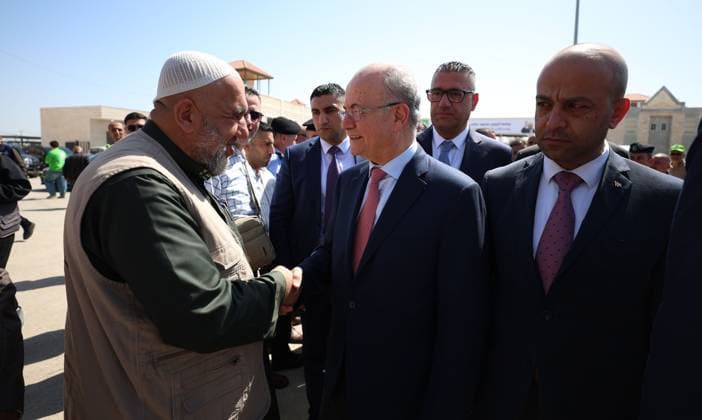 Palestinian Prime Minister Mohammad Mustafa inspects the conditions of pilgrims at the Pilgrims City in Jericho, Palestinian Prime Minister Mohammad Mustafa inspects the conditions of pilgrims at the Pilgrims City in Jericho, West Bank, on May 11, 2026, prior to their departure for the Hajj pilgrimage. Photo by Prime Minister Office apaimages Ramallah West Bank Palestinian Territory 110526_Jericho_PMO_00(1) Copyright: xapaimagesxPrimexMinisterxOfficex xapaimagesx