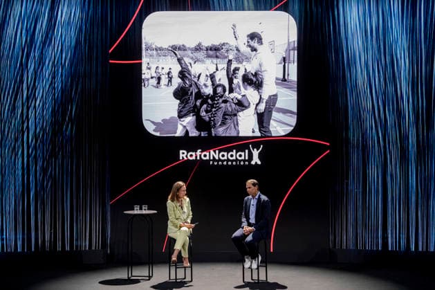 Ana Botín and Rafa Nadal participate in the closing of the solidarity program Euros de tu Nómina The President of Banco Santander, Ana Botín, and the tennis player Rafa Nadal, during the closing of its solidarity program Euros de tu Nómina, on May 12, 2026, in Madrid Spain The event is marked by the commemoration of the 20th anniversary of this initiative 12 MAY 2026 A Pé Madrid Madrid Madrid Spain  Copyright: xA.xPÃ rezxMecax 7517321