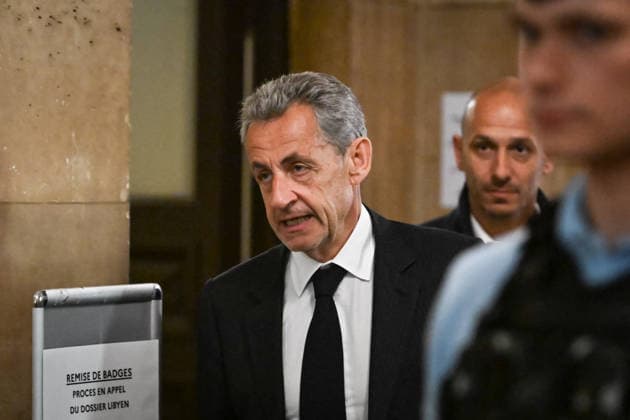 Sarkozy Appeal Trial on Suspected Libyan Financing in Paris FA French former President Nicolas Sarkozy arrives after a pause during the appeal trial for illegal campaign financing from Libya for his successful 2007 presidential bid, at the Court of Appeal in Paris on May 12, 2026. Photo by Firas Abdullah ABACAPRESS.COM Paris Ile-de-France France  Copyright: xAbdullahxFiras ABACAx