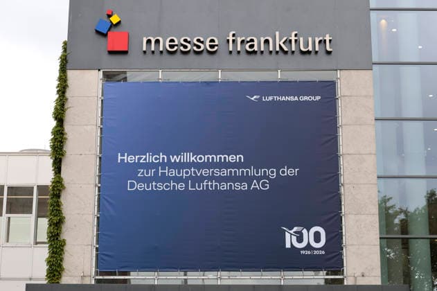 Eingang Lufthansa Hauptversammlung bei der Hauptversammlung der Deutschen Lufthansa AG in der Messe Frankfurt, Halle 5.1 & Congress Center. Frankfurt, 12.05.2026