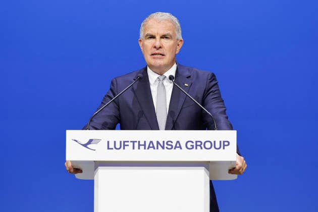 Carsten Spohr bei der Hauptversammlung der Deutschen Lufthansa AG in der Messe Frankfurt, Halle 5.1 & Congress Center. Frankfurt, 12.05.2026