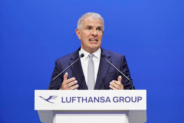 Carsten Spohr bei der Hauptversammlung der Deutschen Lufthansa AG in der Messe Frankfurt, Halle 5.1 & Congress Center. Frankfurt, 12.05.2026