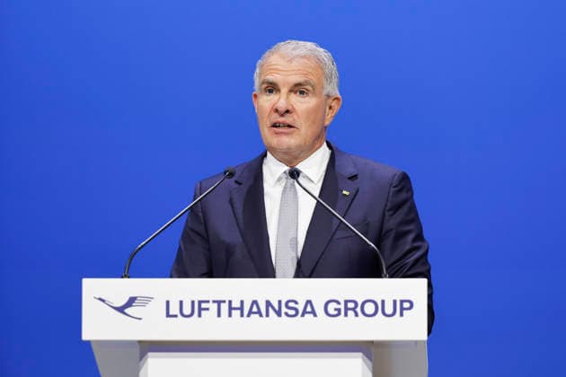 Carsten Spohr bei der Hauptversammlung der Deutschen Lufthansa AG in der Messe Frankfurt, Halle 5.1 & Congress Center. Frankfurt, 12.05.2026