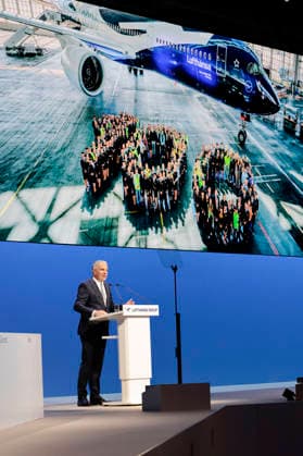 Carsten Spohr bei der Hauptversammlung der Deutschen Lufthansa AG in der Messe Frankfurt, Halle 5.1 & Congress Center. Frankfurt, 12.05.2026