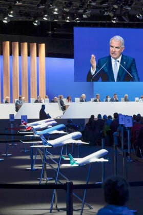 Carsten Spohr bei der Hauptversammlung der Deutschen Lufthansa AG in der Messe Frankfurt, Halle 5.1 & Congress Center. Frankfurt, 12.05.2026